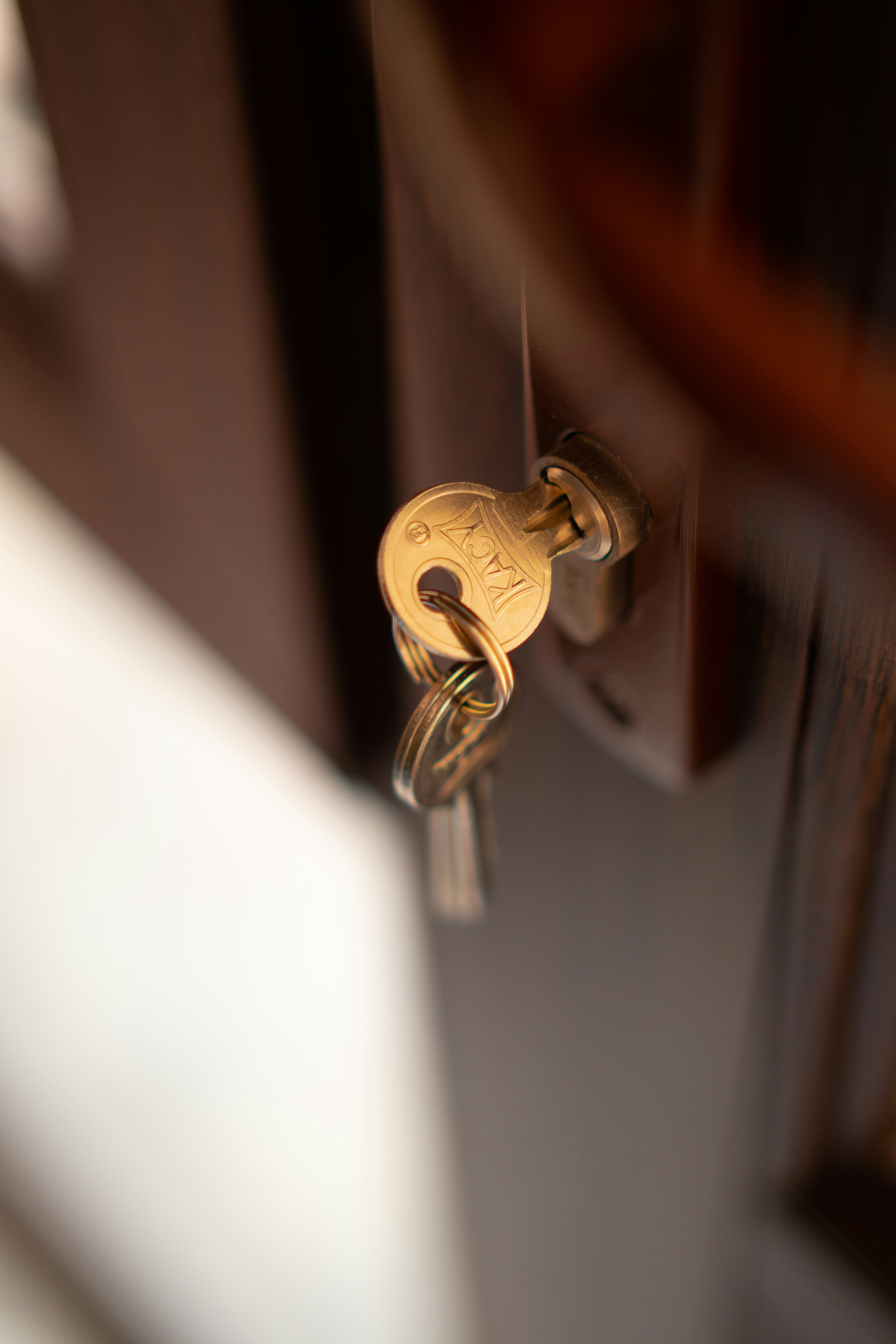 Gold key close-up